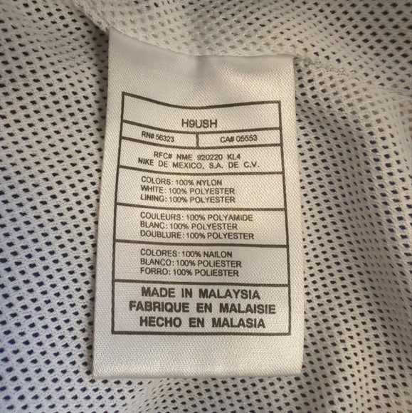 Men's Vintage Y2K Nike Full Zip Lined Windbreaker Track Jacket Size Large Blue - Picture 8 of 9